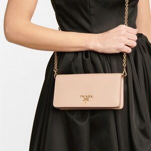 Prada leather clutch/crossbody